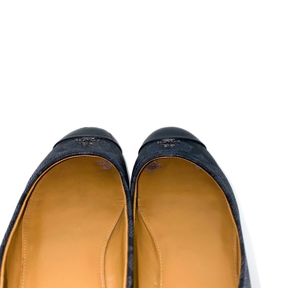 COACH Chelsea Black Smoke Signature Ballet Flats - Picture 16 of 16